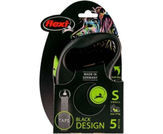 Flexi Automatic leash Black Design S 5 m, green Citas preces