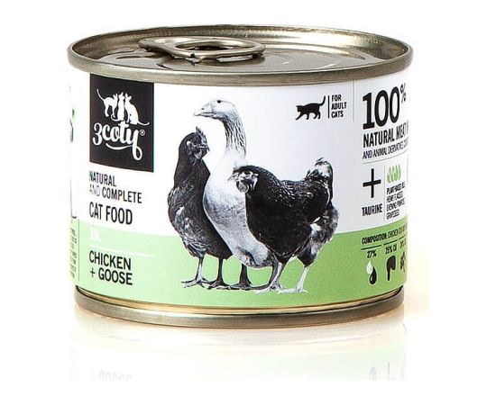 3COTY 19. Chicken and Goose - wet cat food - 180g Kaķu konservi