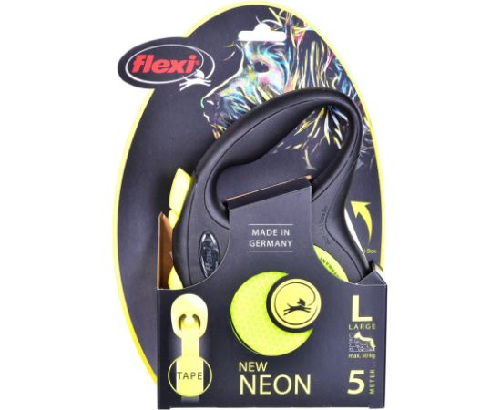 Flexi New Neon L 5 m Dog Retractable lead Citas preces