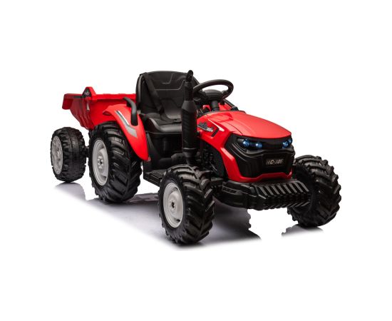 Lean Cars HC-306 Red Battery Tractor With 24V Trailer Jaunumi, Bērnu preces