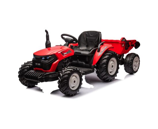 Lean Cars HC-306 Red Battery Tractor With 24V Trailer Jaunumi, Bērnu preces