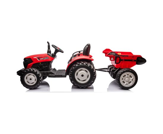Lean Cars HC-306 Red Battery Tractor With 24V Trailer Jaunumi, Bērnu preces