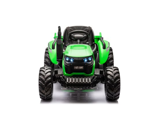 Lean Cars HC-306 Battery Operated Tractor With Trailer Light Green 24V Jaunumi, Bērnu preces