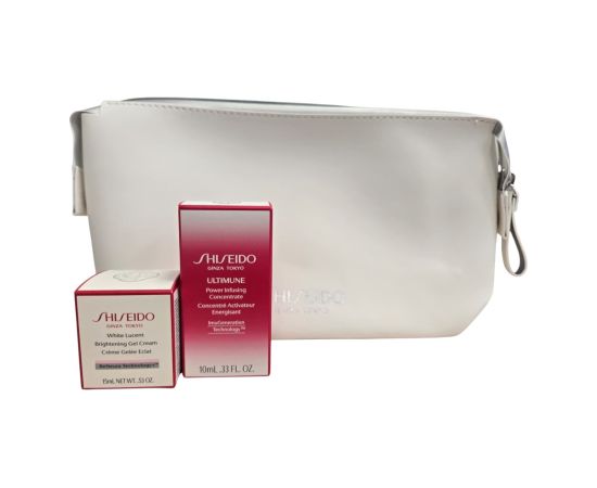 White Lucent Set Shiseido: White Lucent, Brightening, Day, Cream, For Face, 15 ml + White Lucent, Illuminating, Serum, For Face, 10 ml Dāvanu komplekti