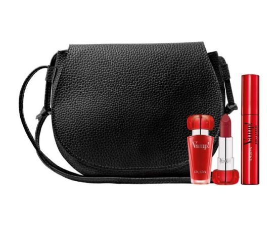 Set Pupa: Vamp!, Paraben-Free, Volume, Cream Lipstick, 301, Intense Red, 3.5 g + Vamp! Sexy Lashes, Paraben-Free, Mascara, 011, Sexy Black, 12 ml Dekoratīvā kosmētika