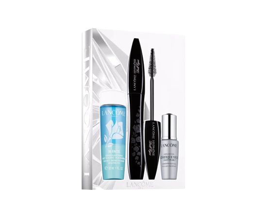Set Lancome: Hypnose Doll Eyes, Volumizing, Mascara, 01, So Black, 6.5 ml + Advanced Genifique Yeux, Eye Serum, 5 ml + Bi-Facil, Makeup Remover Lotion, 30 ml Dāvanu komplekti