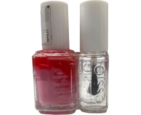 Set Essie: Nail Enamel, Vegan, Glossy Shine Finish, Nail Polish, 20, Lovie Dovie, 13.5 ml + Nail Care - Good To Go, Top Coat, Nail Strengthening Lacquer, 5 ml Dekoratīvā kosmētika