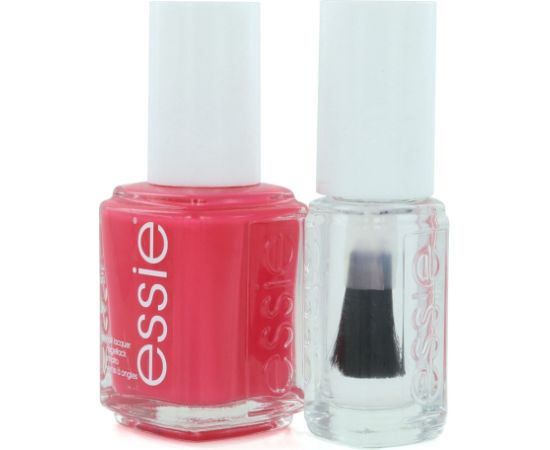 Set Essie: Nail Enamel, Vegan, Glossy Shine Finish, Nail Polish, 72, Peach Daiquiri, 13.5 ml + Nail Care - Good To Go, Top Coat, Nail Strengthening Lacquer, 5 ml Dekoratīvā kosmētika