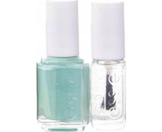 Set Essie: Nail Enamel, Vegan, Glossy Shine Finish, Nail Polish, 99, Mint Candy Apple, 13.5 ml + Nail Care - Good To Go, Top Coat, Nail Strengthening Lacquer, 5 ml Dekoratīvā kosmētika