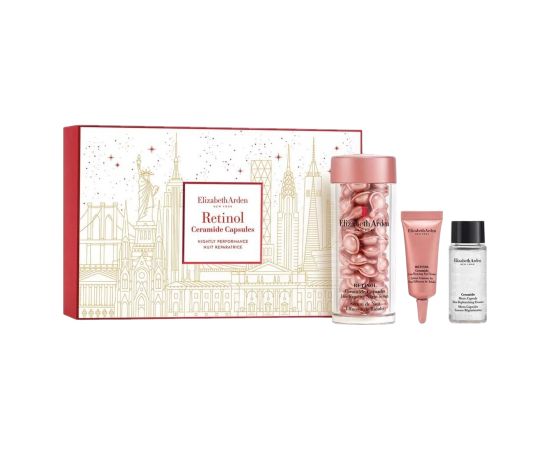 Set Elizabeth Arden: Retinol, Ceramide, Reduces Fine Lines & Wrinkles, Serum Capsules, Face, 60 pcs + Ceramide, Retinol, Smoothing, Eye Cream, 5 ml + Retinol + HPR Ceramide, Renewing, Water Cream, For Face, 15 ml Парфюмерные наборы