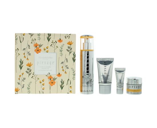 Set Elizabeth Arden: Prevage, Moisturising, Cream, Face, SPF 30, 15 ml + Prevage 2.0, Anti-Aging, Daily, Serum, 50 ml + Superstart , Restorative, Serum, 5 ml + Prevage - Anti-Aging, Moisturising, Day, Cream, Face, SPF 30, 15 ml Dāvanu komplekti
