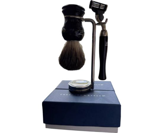Set Crabtree & Evelyn: Crabtree & Evelyn, Shaving Razor, 5 Blades + Crabtree & Evelyn, Face Shaving Brush Dāvanu komplekti