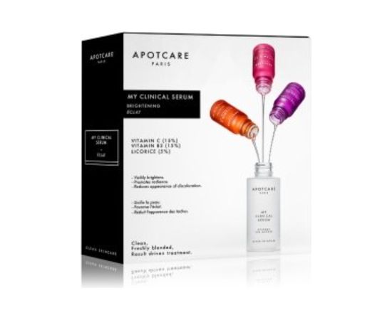 My Clinical Serum Set Apotcare: Vitamin C, Vitamin C, Brightening, Serum, For Face, 10 ml + Vitamin B3, Vitamin B3, Anti-Redness, Serum, For Face, 10 ml + Licorice, Alcohol-Free, Anti Spot, Day & Night, Serum, For Face, 10 ml Dāvanu komplekti