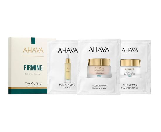 Set Ahava: MultiVitamin C+, Firming, Serum, For Face, 3 ml *Sample + Multivitamin Firming Massage, Cream Mask, For Face, 3 ml *Sample + MultiVitamin, Firming, Day, Cream, For Face, SPF 30, 3 ml *Sample Парфюмерные наборы