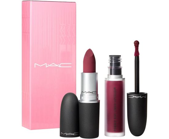 Like Mother Set MAC: , Matte, Cream Lipstick, 1987300, Burning Love, 3 g + , Liquid Lipstick, 983, Burning Love, 5 ml Dekoratīvā kosmētika