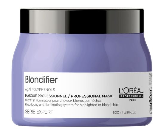L'Oreal Professionnel, Serie Expert Blondifier, Acai Polyphenols, Hair Treatment Cream Mask, Resurfacing And Illuminating, 500 ml Matu kopšana