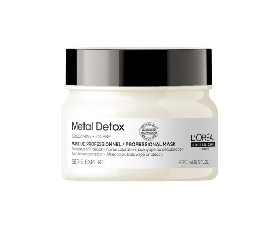 L'Oreal Professionnel, Serie Expert Metal Detox, Glicoamine + Ionene, Hair Treatment Cream Mask, Anti-Deposit Protector, 250 ml Matu kopšana