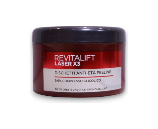 L'Oreal Paris, Revitalift Laser X3, Glycolic Acid, Anti-Ageing, Peel-Off Pads, 30 pcs Ķermeņa kosmētika
