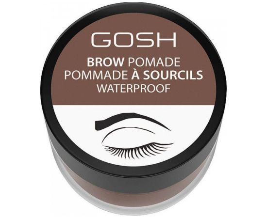 Gosh, Gosh, Waterproof, Eyebrow Pomade, 001, Brown, 4 ml Dekoratīvā kosmētika