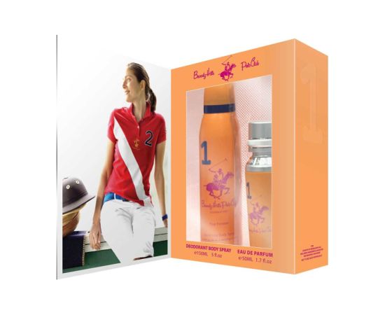 Gift Set Beverly Hills Polo Club: 1982 - Sport 1, Eau De Parfum, For Women, 50 ml + 1982 - Sport 1, Anti-Perspirant, Deodorant Spray, For Women, 150 ml Dāvanu komplekti