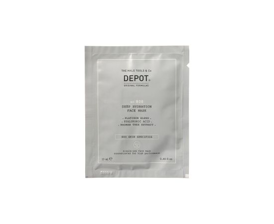 Set, Depot, 800 Skin Specifics No. 808, Hyaluronic Acid, Deeply Hydrating/Soothing & Revitalizing, Sheet Mask, For Face, Day, 12 pcs, 13 ml Sejas kopšana