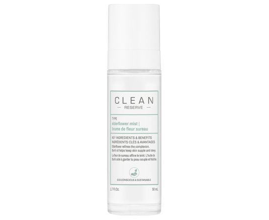 Clean, Reserve - Elderflower, Moisturizing, Mist Spray, For Face, 50 ml Ķermeņa kosmētika