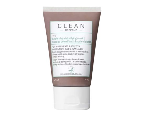 Clean, Reserve - Purple Clay, Detoxifying, Clay Mask, 59 ml Sejas kopšana