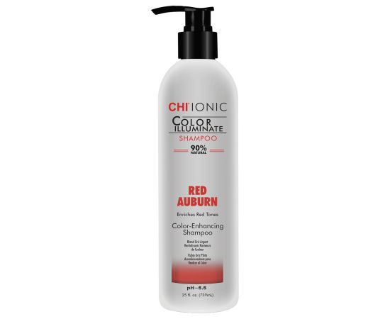 Chi, Ionic Color Illuminate, Paraben-Free, Hair Colour Shampoo, For Natural Hair Color & Color Treated Hair, Red Auburn, 739 ml Šampūni