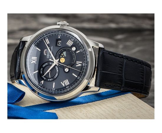Orient Classic Bambino 2nd Generation Version9 Sun & Moon Automatic RA-AK0806L30B Rokas pulksteņi 