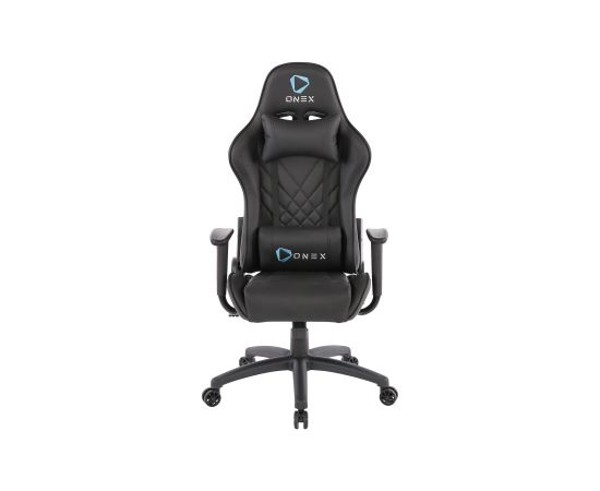 Onex PVC; Nylon caster; Metal Gaming chairs GX220 AIR Series Black Gaming krēsli