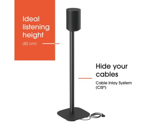 Vogels Floor stand SFS 4113 Sonos speaker stand for Era 100 Maximum weight (capacity) 2 kg Black Крепления для телевизоров