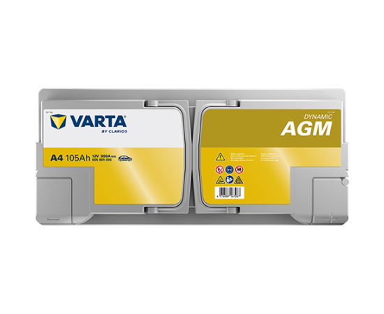 Varta A4 105Ah 950A (EN) Dynamic xEV 394x175x190 Start-Stop Plus AGM -+B13 Akumulators Akumulatori