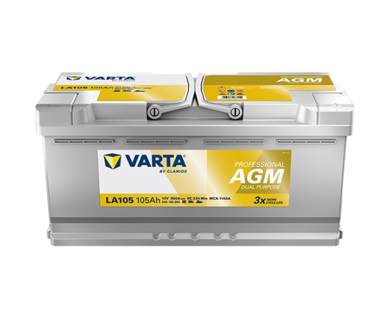 VARTA PROFESSIONAL AGM LA105 12V 105Ah 950A (EN), 394x175x190, 0/1 EAN4016987142745 Аккумуляторы