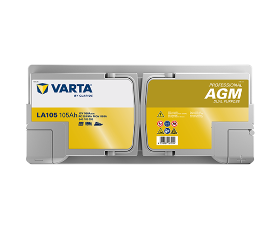 VARTA PROFESSIONAL AGM LA105 12V 105Ah 950A (EN), 394x175x190, 0/1 EAN4016987142745 Аккумуляторы