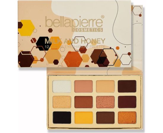 Bellapierre, Milk & Honey, Eyeshadow Palette, 12 Shades, 25 g Dekoratīvā kosmētika