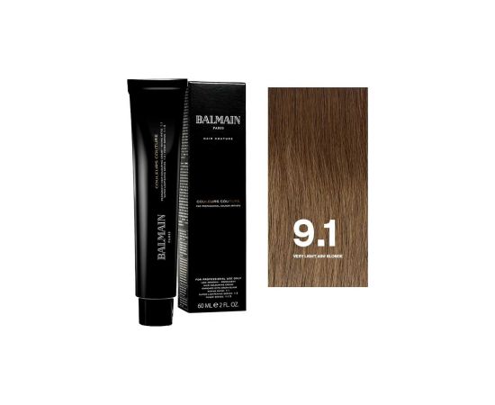 Balmain Professionnel, Couleurs Couture, Permanent Hair Dye, 9.1 Very Light Ash Blonde, 60 ml Matu kopšana