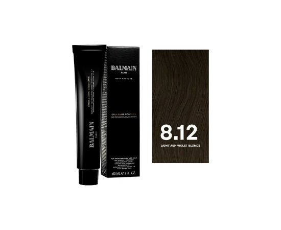 Balmain Professionnel, Couleurs Couture, Permanent Hair Dye, 8.12 Light Ash Violet Blonde, 60 ml Matu kopšana