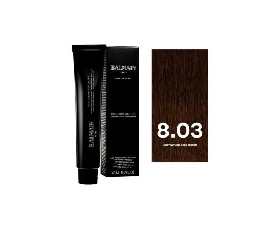 Balmain Professionnel, Couleurs Couture, Permanent Hair Dye, 8.03 Light Natural Gold Blonde, 60 ml Matu kopšana