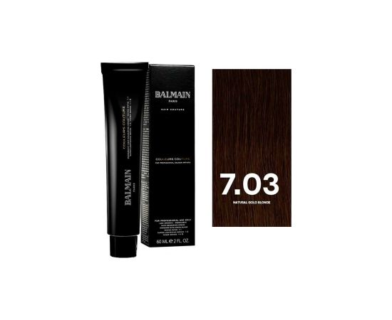 Balmain Professionnel, Couleurs Couture, Permanent Hair Dye, 7.03 Natural Gold Blonde, 60 ml Matu kopšana