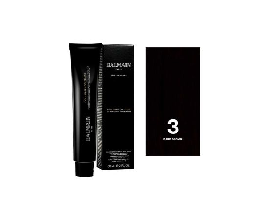 Balmain Professionnel, Couleurs Couture, Permanent Hair Dye, 3 Dark Brown, 60 ml Matu kopšana