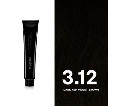 Balmain Professionnel, Couleurs Couture, Permanent Hair Dye, 3.12 Dark Ash Violet Brown, 60 ml Matu kopšana