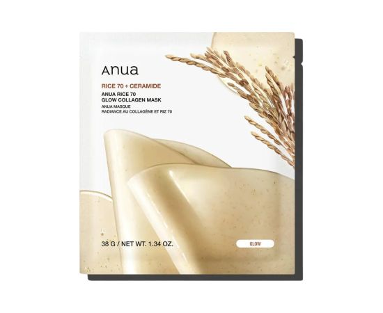 Anua, Rice 70 Glow, Sheet Mask, 28 pcs Уход за лицом