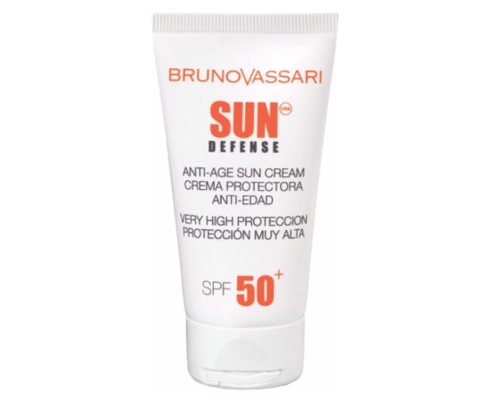 Bruno Vassari, Sun Defense, Vitamin E, UV Protection, Sunscreen Cream, For Face, SPF 50+, 50 ml Ķermeņa kosmētika