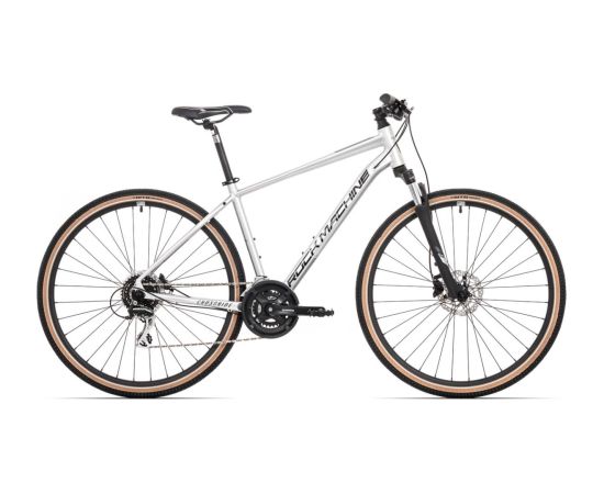 Kalnu velosipēds Rock Machine Crossride 300 Gloss Silver/Black/Grey (Rata izmērs: 29 Rāmja izmērs: L) Горные велосипеды (MTB)