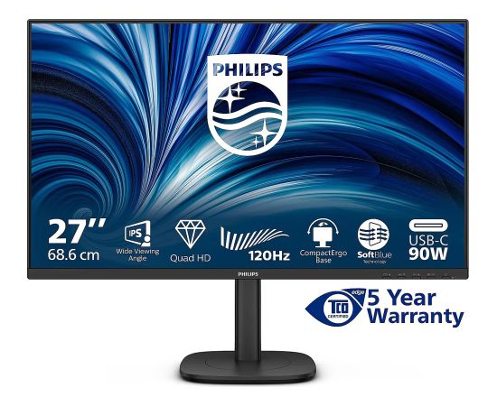 Monitors Philips 3000 series 27B2U3601/00  68,6 cm (27") 2560 x 1440 px Quad HD LCD Jaunumi - Datori