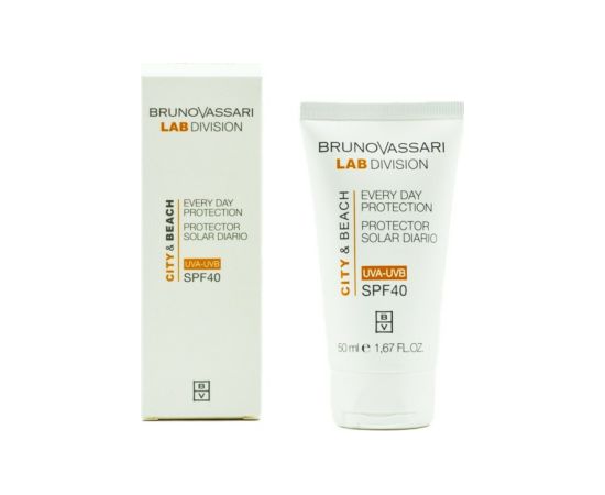 Bruno Vassari, City & Beach, Titanium Dioxide, Hydrating, Morning, Cream, For Face, SPF 40, 50 ml Ķermeņa kosmētika