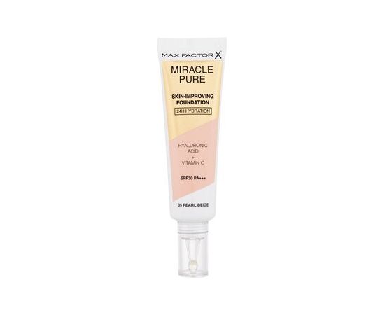 Max Factor Miracle Pure Skin-Improving Foundation SPF30 30 ml 32 Light Beige Dekoratīvā kosmētika