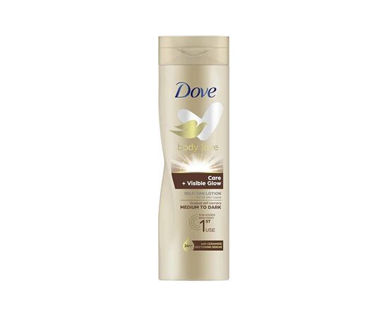 Dove Medium to Dark Body Love Lotion - Samoopalovací mléko 250ml Smaržas - NESAKĀRTOTS