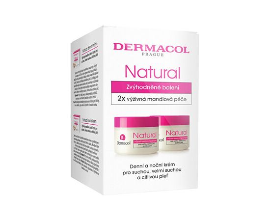 Dermacol Natural Almond Day & Night Duopack - Dárková sada mandlového denního a nočního krému Духи и косметика