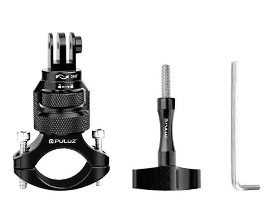 Aluminum 360° PULUZ Steering Wheel Mount for Sports Cameras (Black) Aksesuāri sporta kamerām